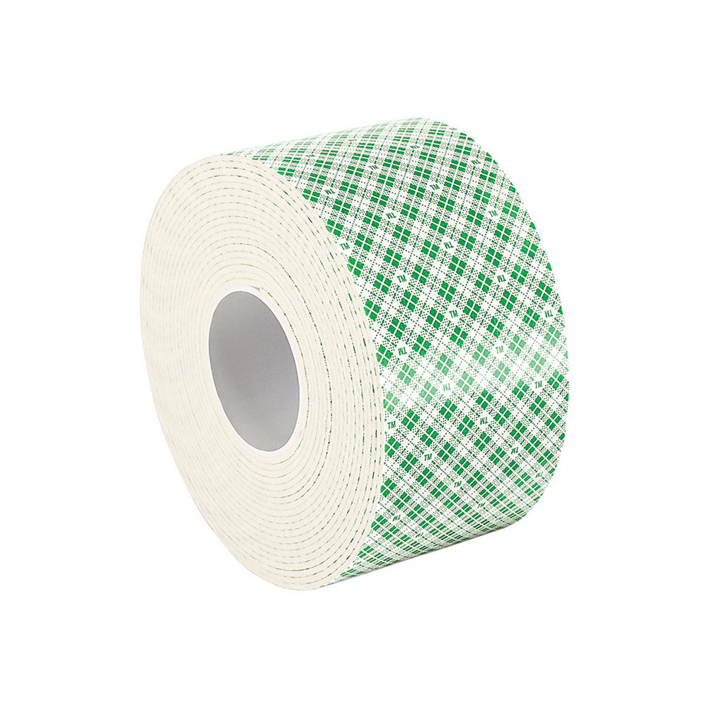 3M 888519013854 White Double-Sided Urethane Foam Tape 3/4" Wide, 5 yd Long, 62.5 mil Thick, Acrylic Adhesive
