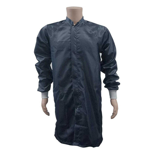 Transforming Technologies JLM6204NB Smocks & Lab Coats Garment Style Lab Coat  Material Polyester Carbon  Size Large  Color Navy Blue  Sleeve Length 23  Closure Type Zipper & Snaps