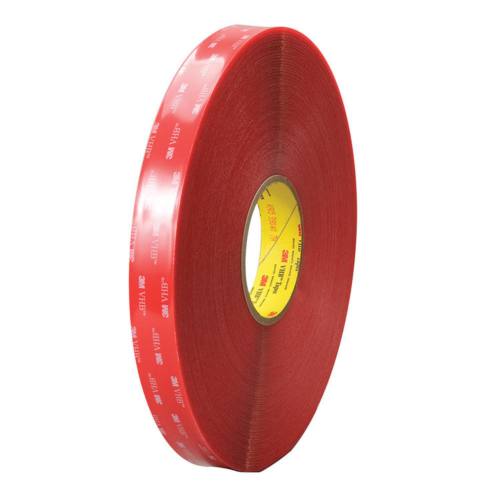 3M 888519024447 Clear Double-Sided Acrylic Tape 3/4" Wide, 5 yd Long, 20 mil Thick, Acrylic Adhesive