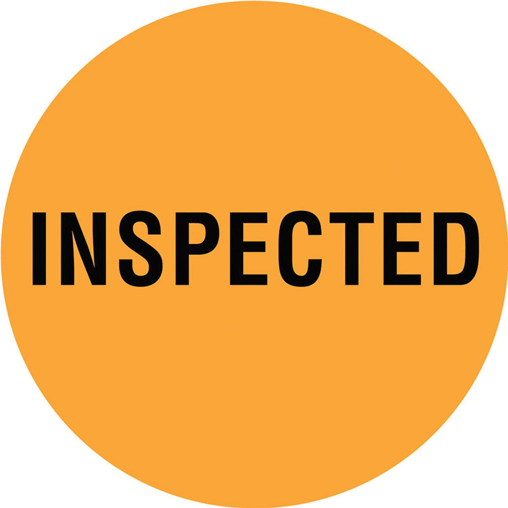 Tapecase Ltd 888519027530 Inventory Control Label "Inspected", Circle