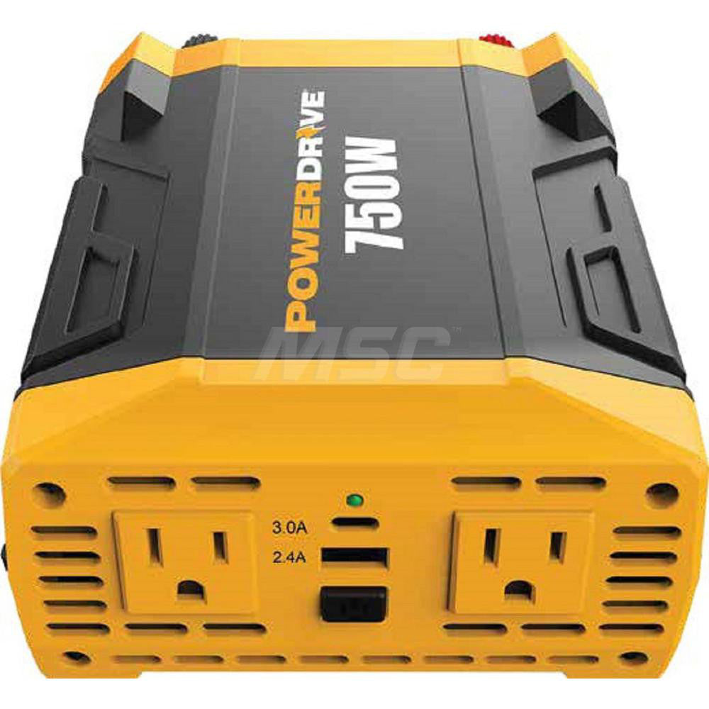 PowerDrive PWD750 Power Inverters Input Voltage 12.00  Output Voltage 750  Continuous Output Power 750  Peak Output Power 750  Maximum Input Current Rating 12V  Output Amperage 62.5