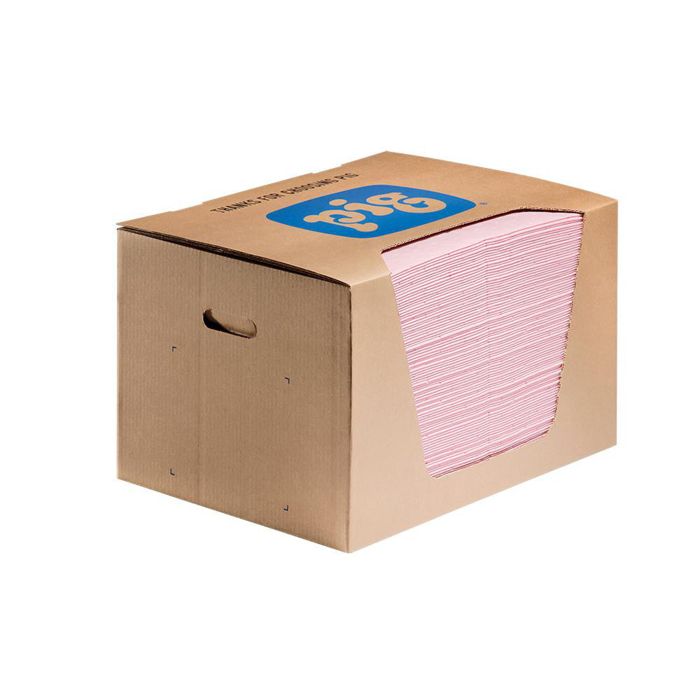 New Pig MAT354 Pads, Rolls & Mats Product Type Pad  Application Chemical & Hazardous Materials  Overall Length (Inch) 20  Width (Decimal Inch - 4 Decimals) 15  Capacity per Package (Gal.) 22  Material Polypropylene
