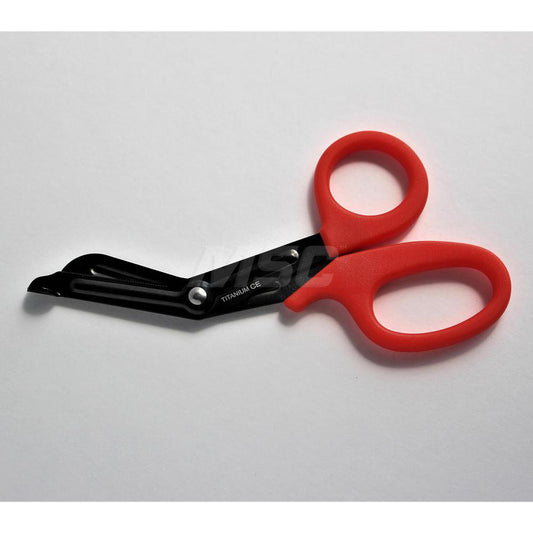 EMI 1099 - RED Scissors, Forceps & Tweezers Product Type Scissor  Overall Length 7.25  Blade Material Titanium  Handle Material Plastic  Tip Shape Blunt  Blade Style Straight Curved
