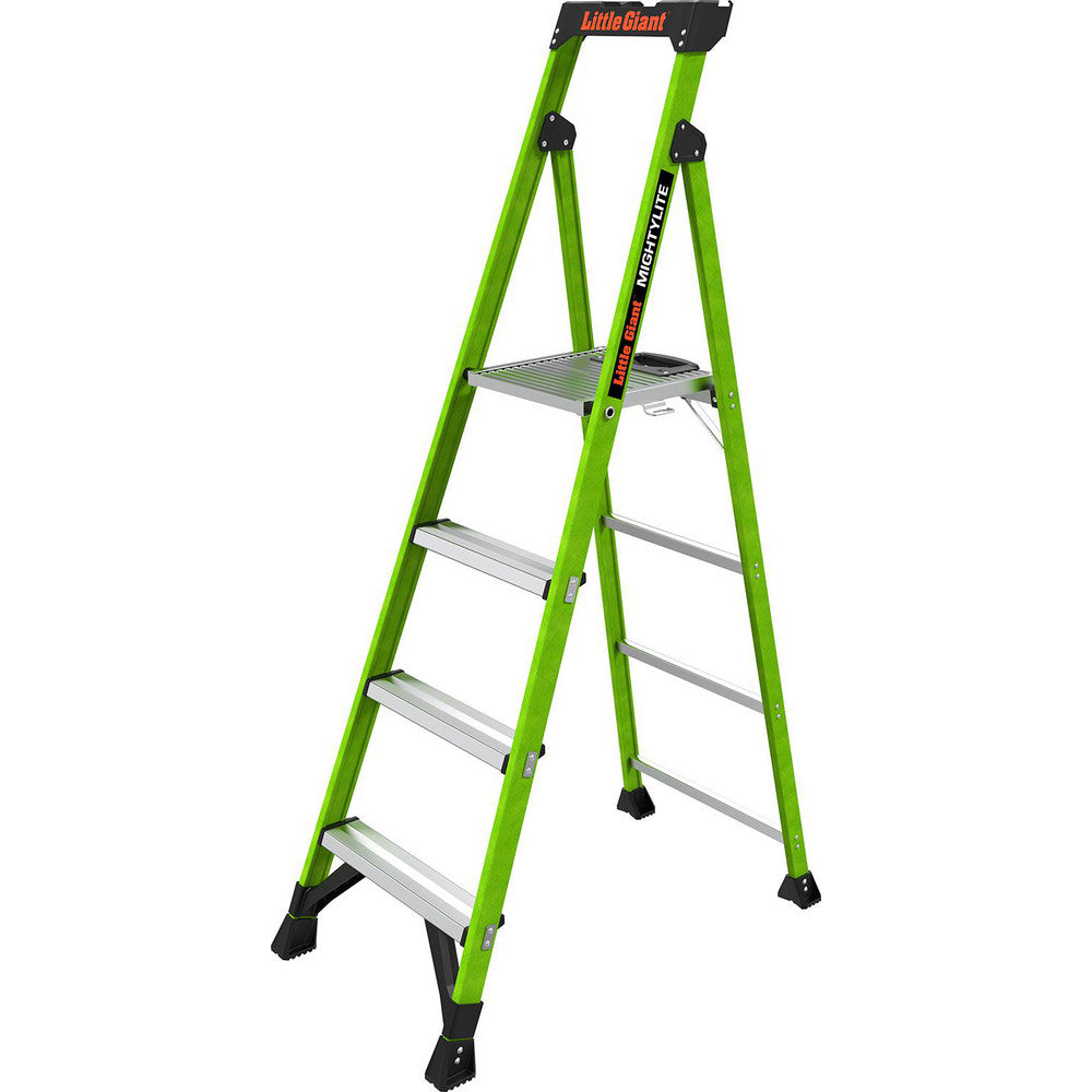 Little Giant Ladder 15396-001 Step Ladders Height 6' (Feet) Height (Inch) 72-1/4  Body Material Fiberglass  Load Capacity (Lb) 300  Foldable Yes  Ladder Rating Type IA