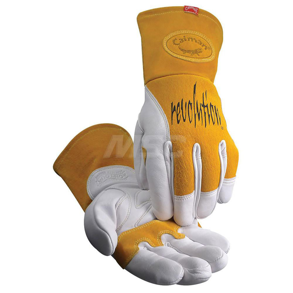 PIP 1810-6 Welding Gloves Caiman 1810, Size X-Large, Uncoated-Coated, Grain Cowhide Leather & Split Cowhide Leather, Pair