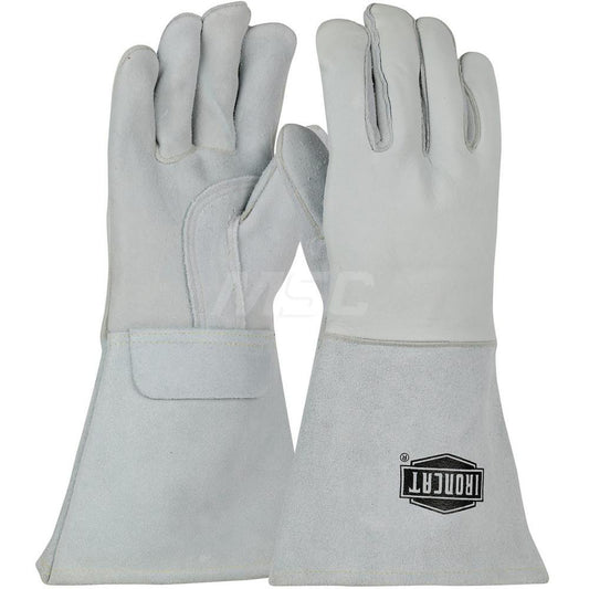PIP 9061/L Welding Gloves Ironcat 9061, Size Large, Uncoated-Coated, Grain Elkskin Leather, Pair, for General Welding