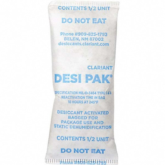 Armor Protective Packaging D1/2UCT Desiccant Packets Material Clay  Packet Size 1/2 oz  Container Type Pail  Area Protected 0.42ft³  Number of Packs per Container 550  