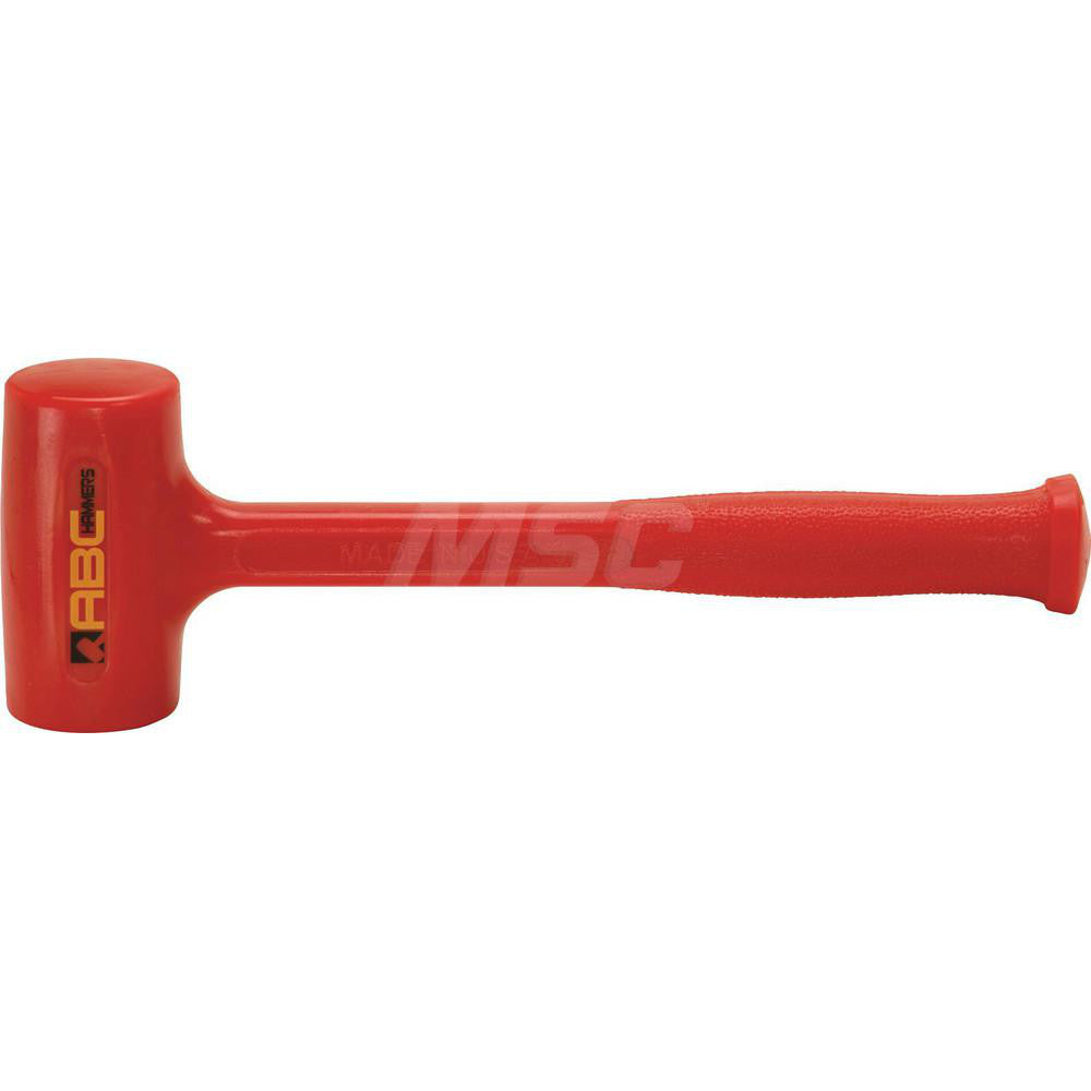 ABC Hammers ABC2DB 1.6 lb Polyurethane Dead Blow Hammer, Non-Sparking, Non-Marring 2™ Face Diam, 4-1/8" Head Length, 12-3/4™ OAL, 10-1/2" Steel Reinforced Polyurethane Handle, Double Faced