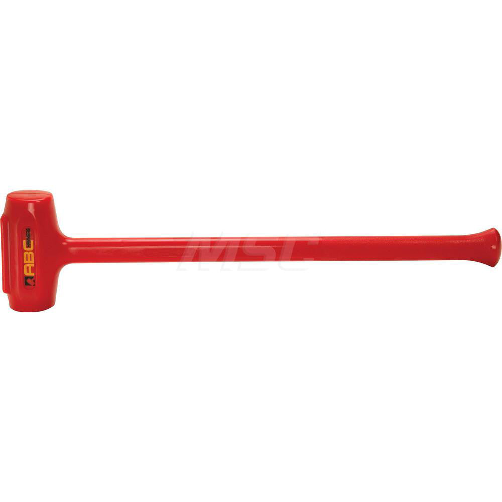 ABC Hammers ABC10DB 9 lb Polyurethane Dead Blow Hammer, Non-Sparking, Non-Marring 2-3/4™ Face Diam, 7" Head Length, 30™ OAL, 26" Steel Reinforced Polyurethane Handle, Double Faced