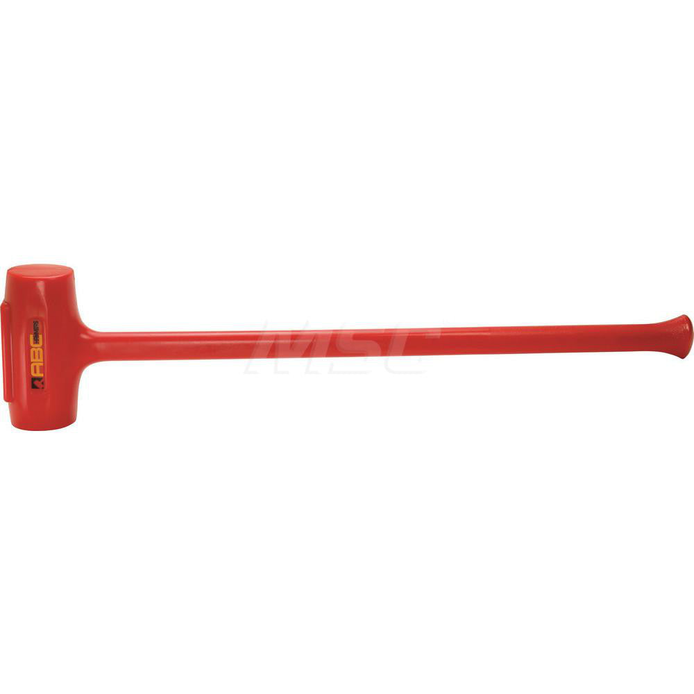 ABC Hammers ABC14DB 12 lb Polyurethane Dead Blow Hammer, Non-Sparking, Non-Marring 3-1/4™ Face Diam, 8" Head Length, 36™ OAL, 32" Steel Reinforced Polyurethane Handle, Double Faced