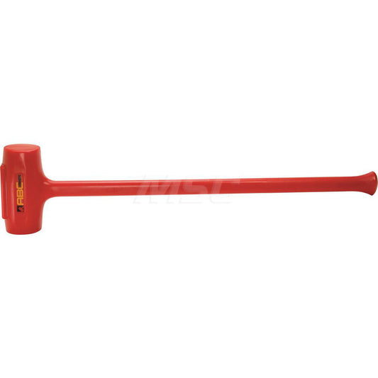 ABC Hammers ABC14DB 12 lb Polyurethane Dead Blow Hammer, Non-Sparking, Non-Marring 3-1/4™ Face Diam, 8" Head Length, 36™ OAL, 32" Steel Reinforced Polyurethane Handle, Double Faced