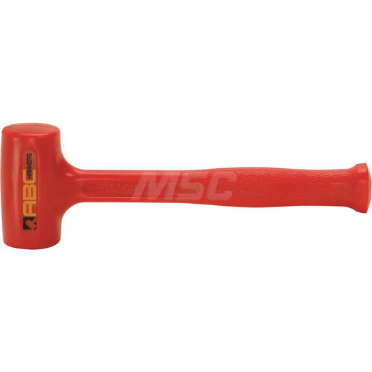 ABC Hammers ABC1DB 1.3 lb Polyurethane Dead Blow Hammer, Non-Sparking, Non-Marring 1-11/16™ Face Diam, 3-1/2" Head Length, 11™ OAL, 9" Steel Reinforced Polyurethane Handle, Double Faced