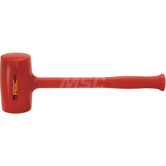ABC Hammers ABC4DB 3.3 lb Polyurethane Dead Blow Hammer, Non-Sparking, Non-Marring 2-3/4™ Face Diam, 5-3/8" Head Length, 15-1/4™ OAL, 12-1/2™ Steel Reinforced Polyurethane Handle, Double Faced
