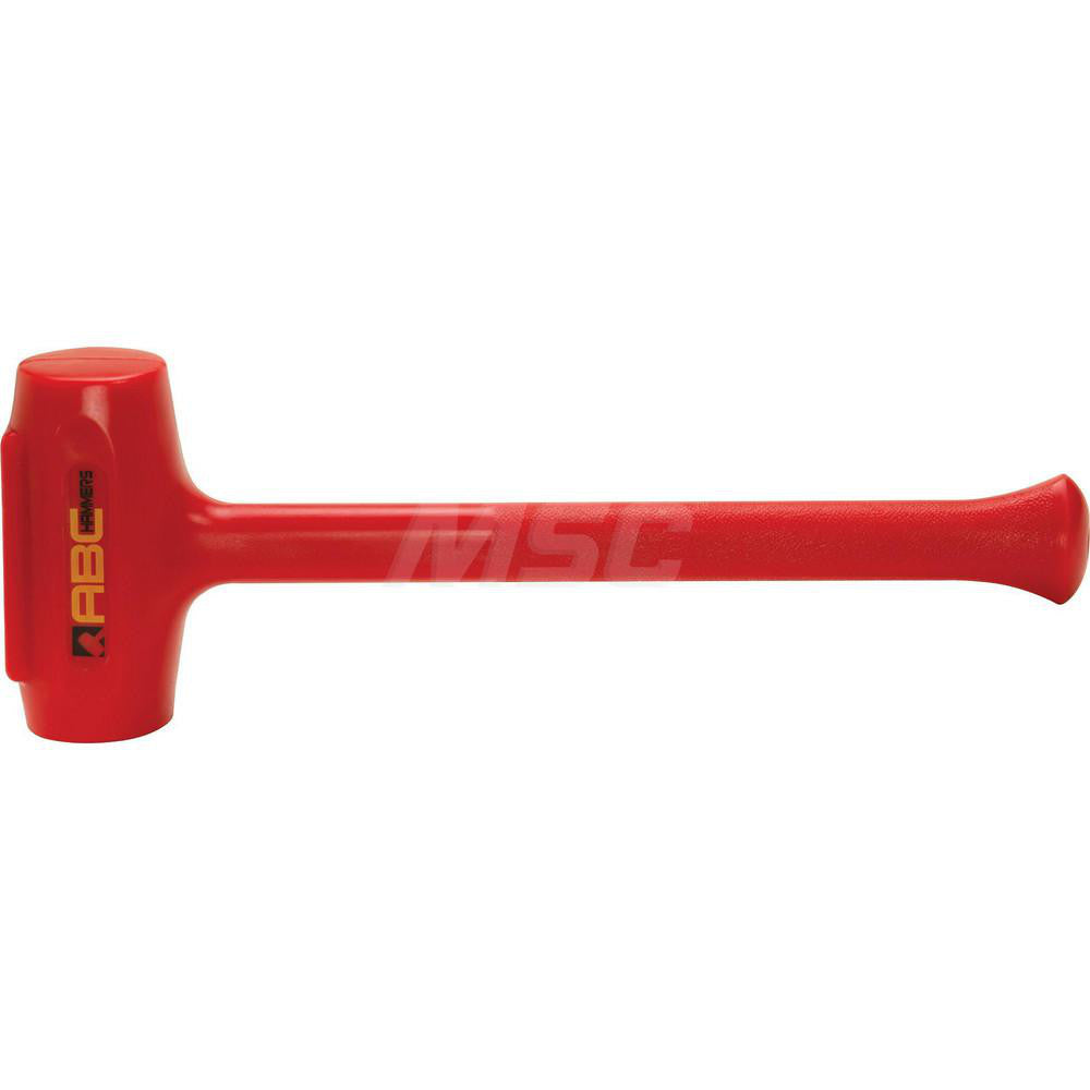 ABC Hammers ABC7DB 5.5 lb Polyurethane Dead Blow Hammer, Non-Sparking, Non-Marring 2-3/4™ Face Diam, 7" Head Length, 20™ OAL, 16-1/2" Steel Reinforced Polyurethane Handle, Double Faced