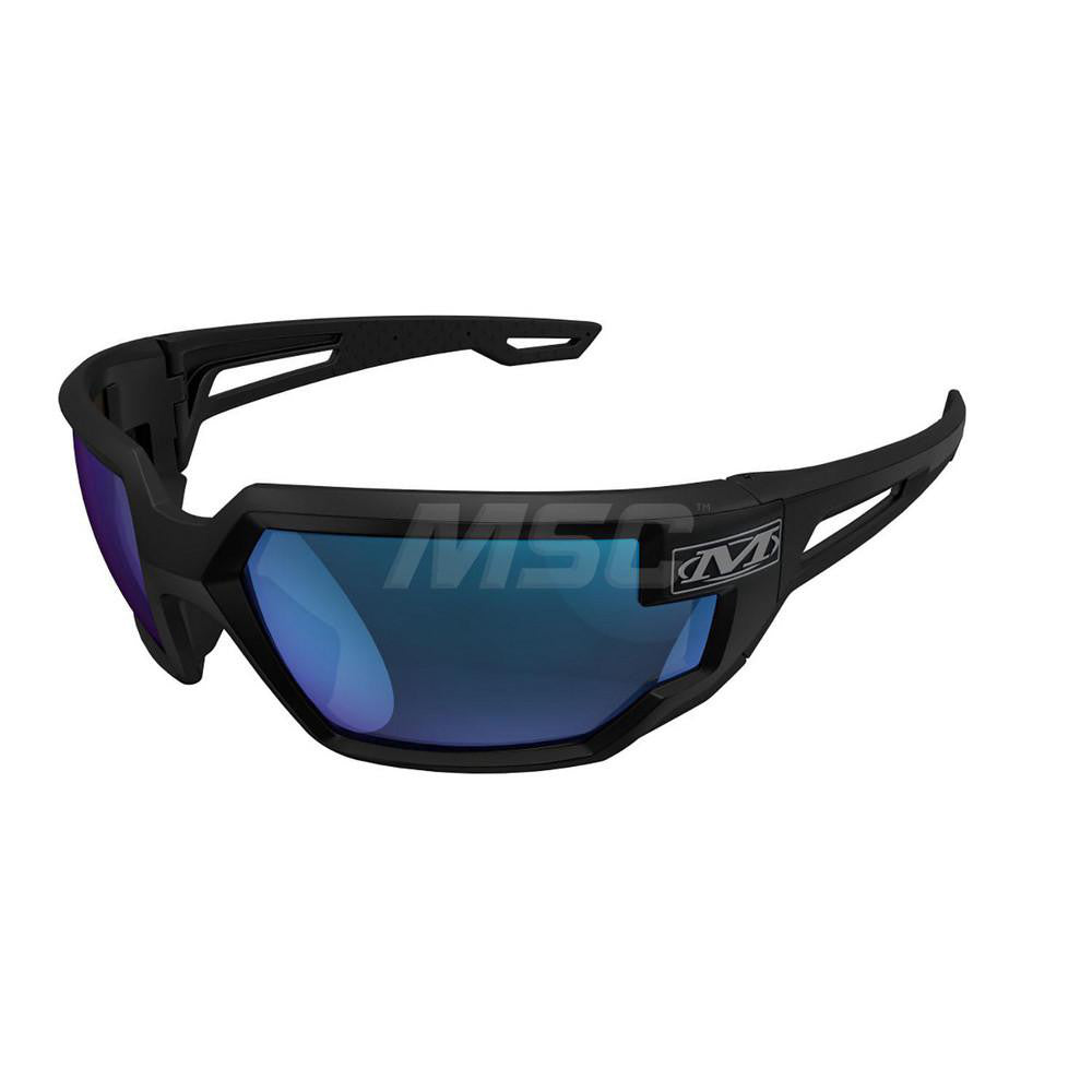 Mechanix Wear VXS-22AE-PU Safety Glass Anti-Fog & Scratch-Resistant, Polycarbonate, Blue Mirror Lenses, Full-Framed