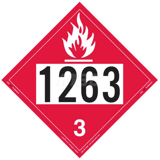 Labelmaster ZEZ21263 DOT Placards & Holders Legend Flammable Liquid  Type Placard  Material Vinyl  Legend Color Red  Message or Graphic Flammable Liquid  Compliance Specifications DOT 49 CFR 172.519