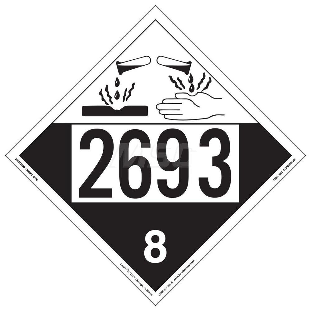 Labelmaster ZEZ42693 10-3/4" Wide x 10-3/4" High, Vinyl Placard