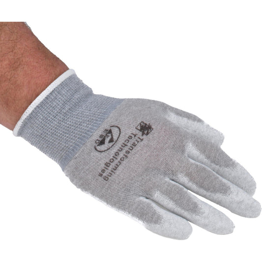 Transforming Technologies GL2504P Electrical Protection Gloves & Leather Protectors Color White  Hand Pair  Men's Size Large  Static Dissipative Yes  
