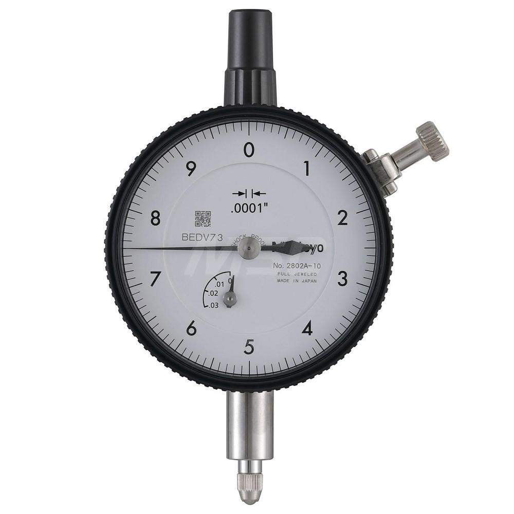 Mitutoyo 2802A-10 Dial Drop Indicator 0.0000 to 0.0300" , 0-10 Dial Reading, 0.000100" Dial Graduation