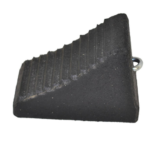 Plasticade W97-E Recycled Rubber Wheel Chock 5" OAW, 6" OAH