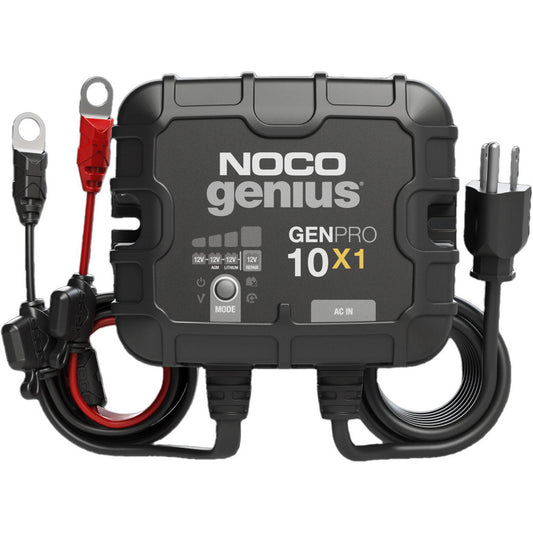 Noco GENPRO10X1 Automotive Battery Chargers & Jump Starters Battery Charger Type Battery Maintainer Ring Terminal Set  Amperage Rating 10  Voltage 120-240V AC  Overall Width 8  Overall Height 7.20in  Overall Depth 6.10in
