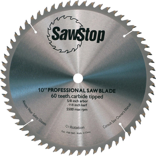 SawStop CB104 184 60-Tooth Combination Table Saw Blade