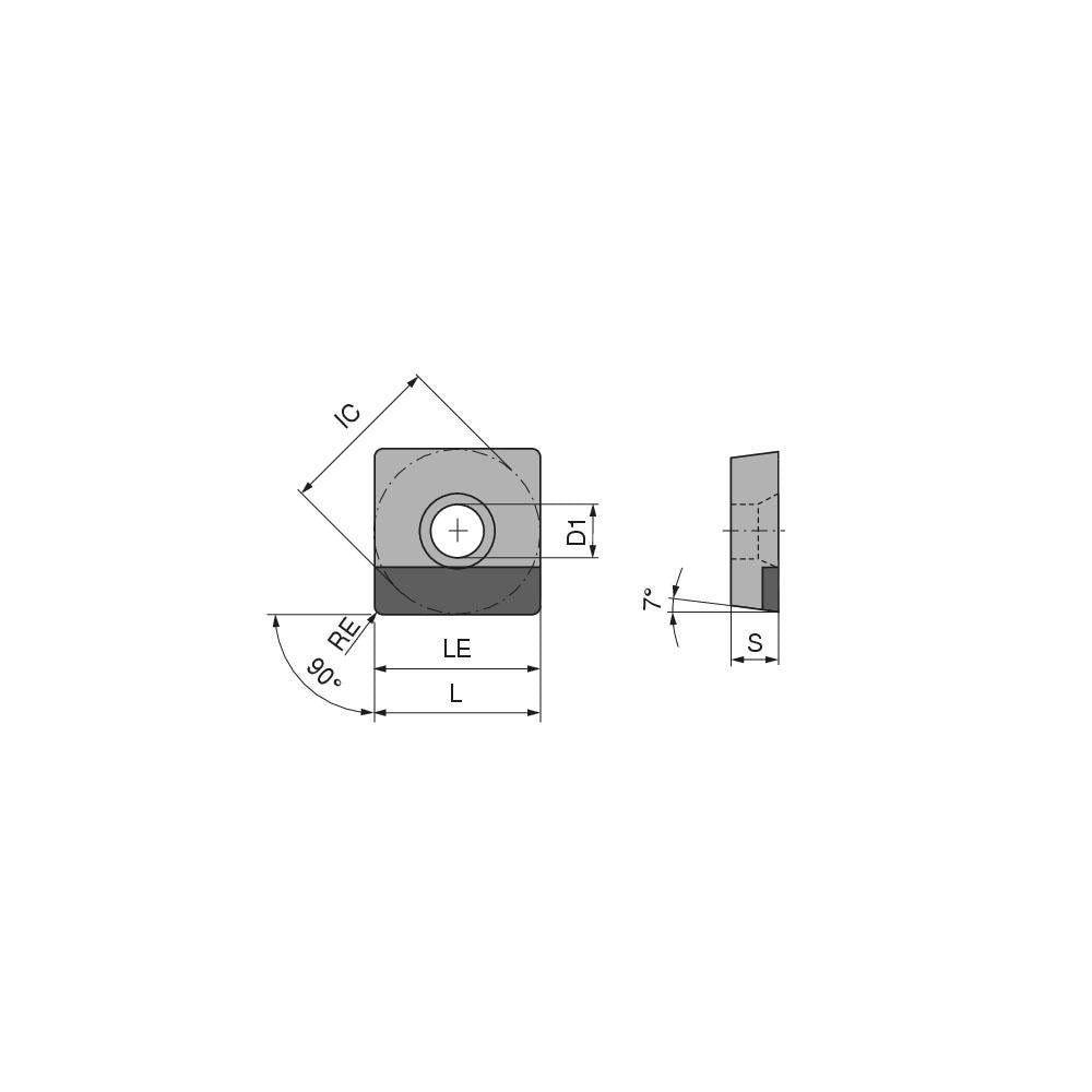 Ceratizit 7118210301 Turning Insert SCGW431FN_A4 CTDPD20, PCD