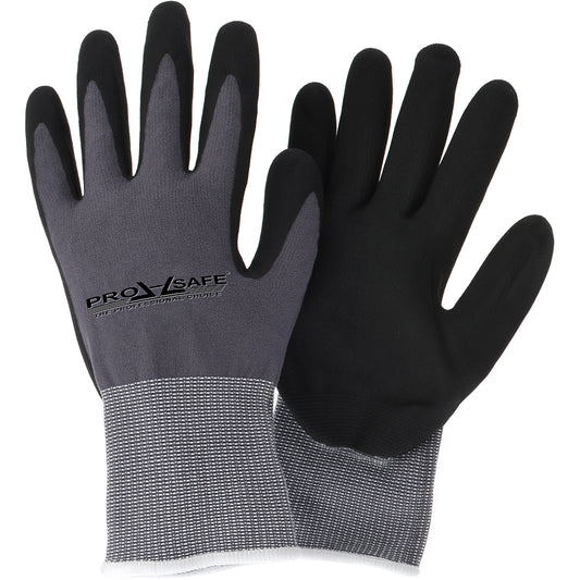 PRO-SAFE PS-1150/XXL Work & General Purpose Gloves Glove Type General Purpose  Application Parts Assembly  Lining Material Nylon  Cuff Style Elastic Knit  Primary Material Nitrile  Coating Material Nitrile