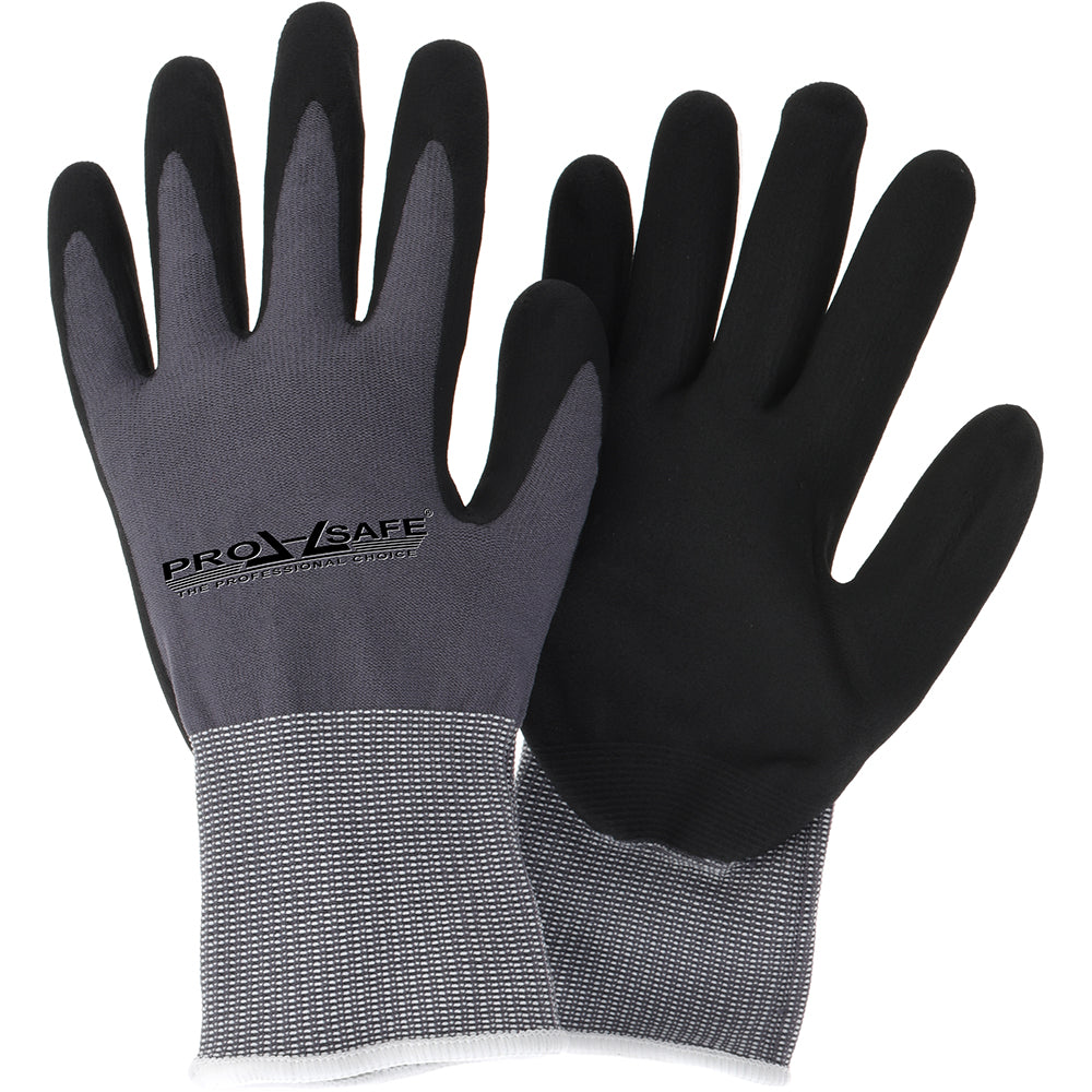 PRO-SAFE PS-1150/M Work & General Purpose Gloves Glove Type General Purpose  Application Parts Assembly  Lining Material Nylon  Cuff Style Elastic Knit  Primary Material Nitrile  Coating Material Nitrile