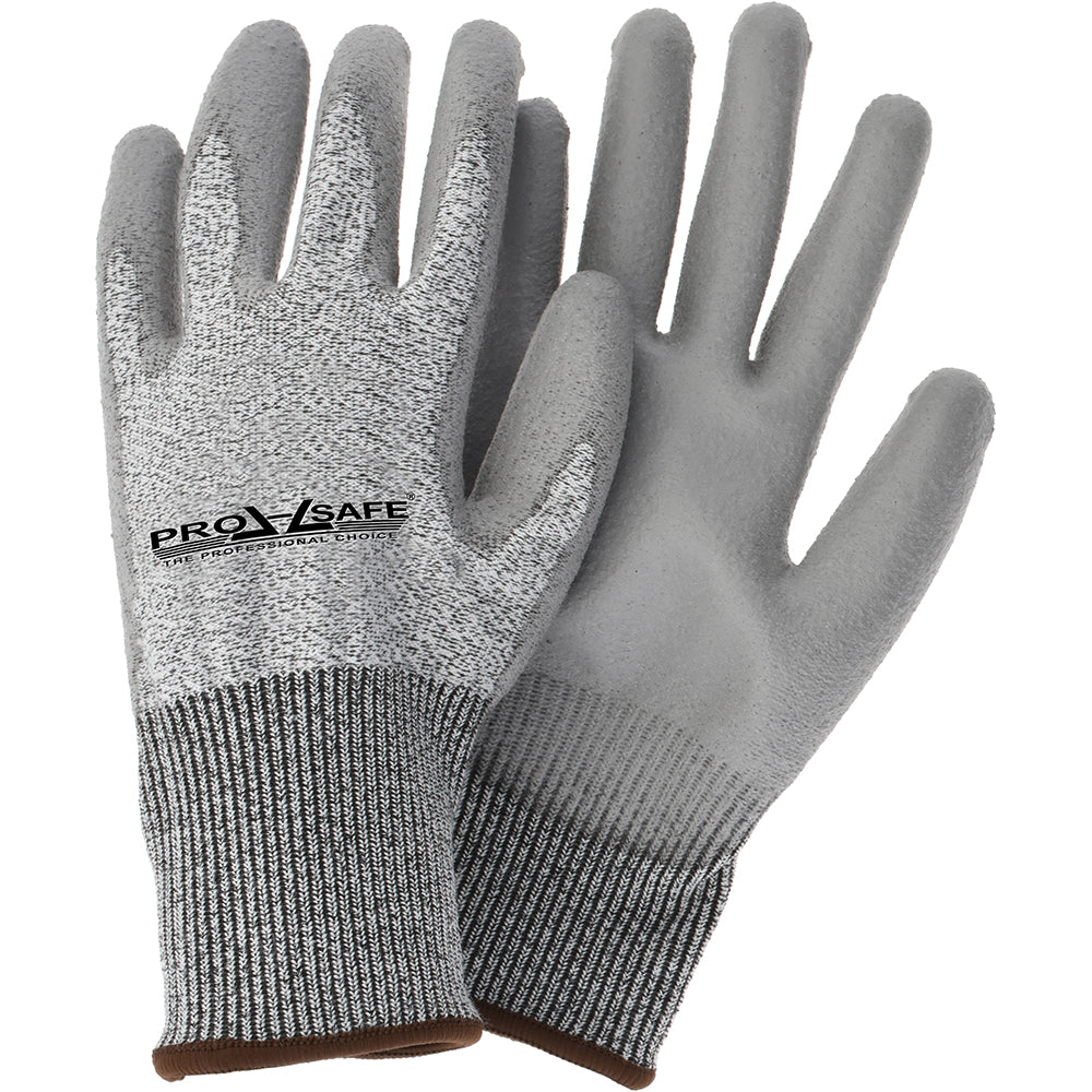 PRO-SAFE PS-3230/M Cut & Puncture Resistant Gloves Coating Material Polyurethane  Coating Coverage Palm & Fingers  Glove Type Cut-Resistant  ANSI/ISEA Cut Resistance Level 3  Primary Material HPPE Blend  ANSI/ISEA Abrasion Resistance Level 3