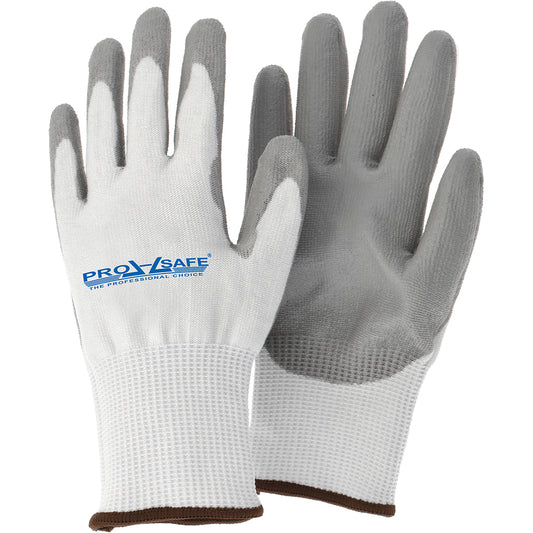 PRO-SAFE PS-5230/L Cut & Puncture Resistant Gloves Coating Material Polyurethane  Coating Coverage Palm & Fingers  Glove Type Cut Resistant  Primary Material HPPE Blend  ANSI/ISEA Abrasion Resistance Level 3  Color White