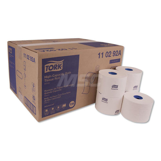 Tork 110292A Bathroom Tissue Standard Roll, Recycled Fiber, 2-Ply, White