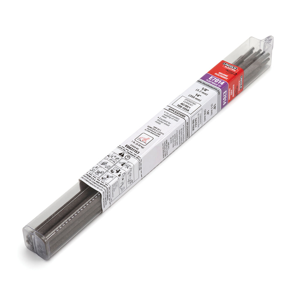 Lincoln Electric ED033507 E7014 All Position Welding Electrode 1/8" Dia, 14" Long, Mild Steel
