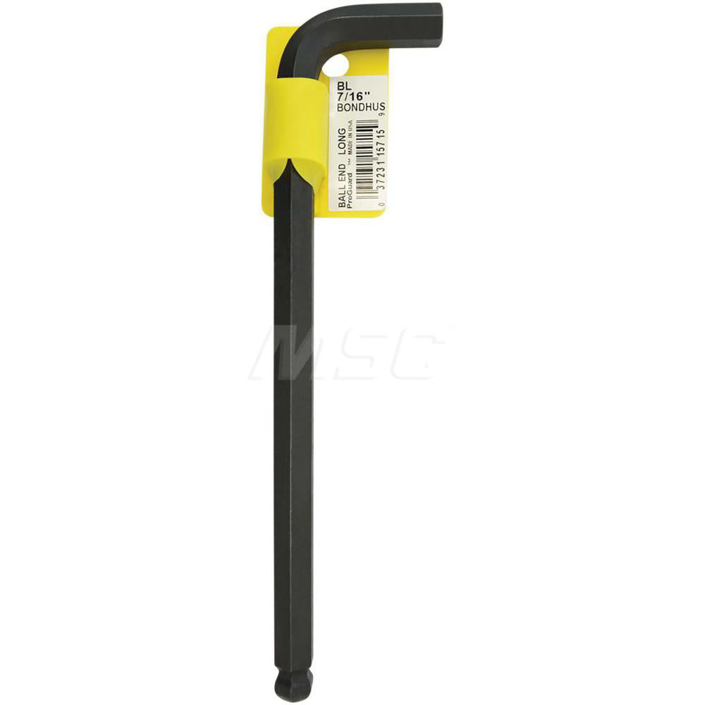 Bondhus 15716 L-Handle Hex Key 1/2", Ball End, Long Arm