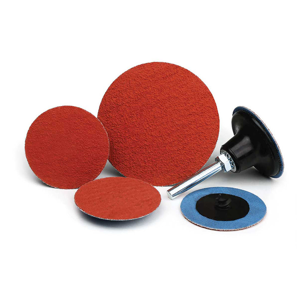 Superior Abrasives A016180 Quick-Change Disc Type R, 2" Dia, 120 Grit, Ceramic Alumina, Coated