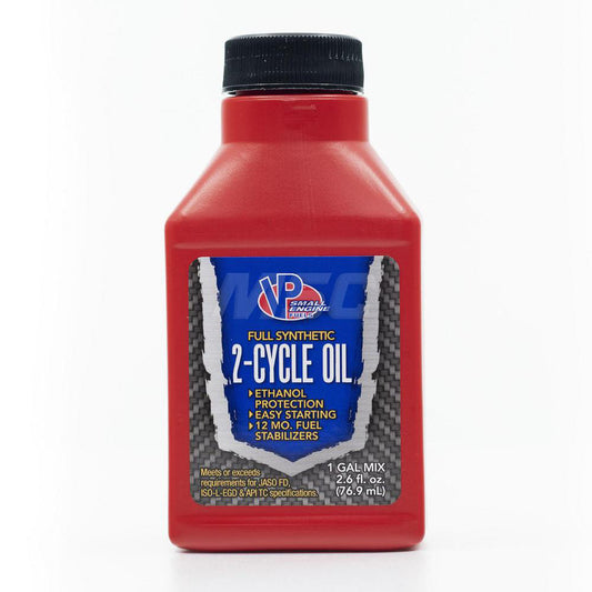 VP Racing Fuels 2901 Motor Oil Type Oil 2-Cycle Engine Oil Synthetic Engine Oil  Container Size 2.6oz  Base Oil Full Synthetic  Color Amber  
