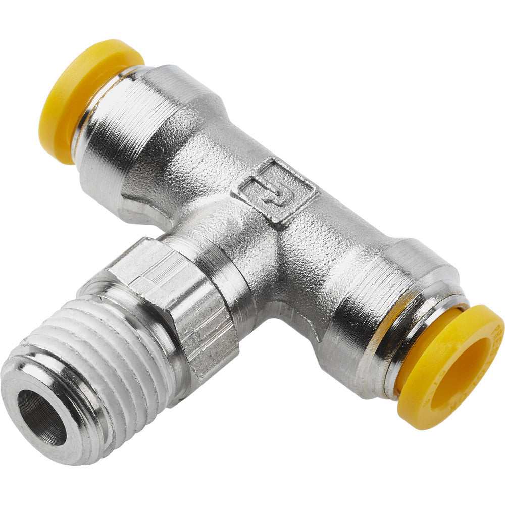 Parker W68PLP-8M-6R Push-To-Connect Tube to Male Tube Fitting Male Connector, Straight, 3/8" Thread