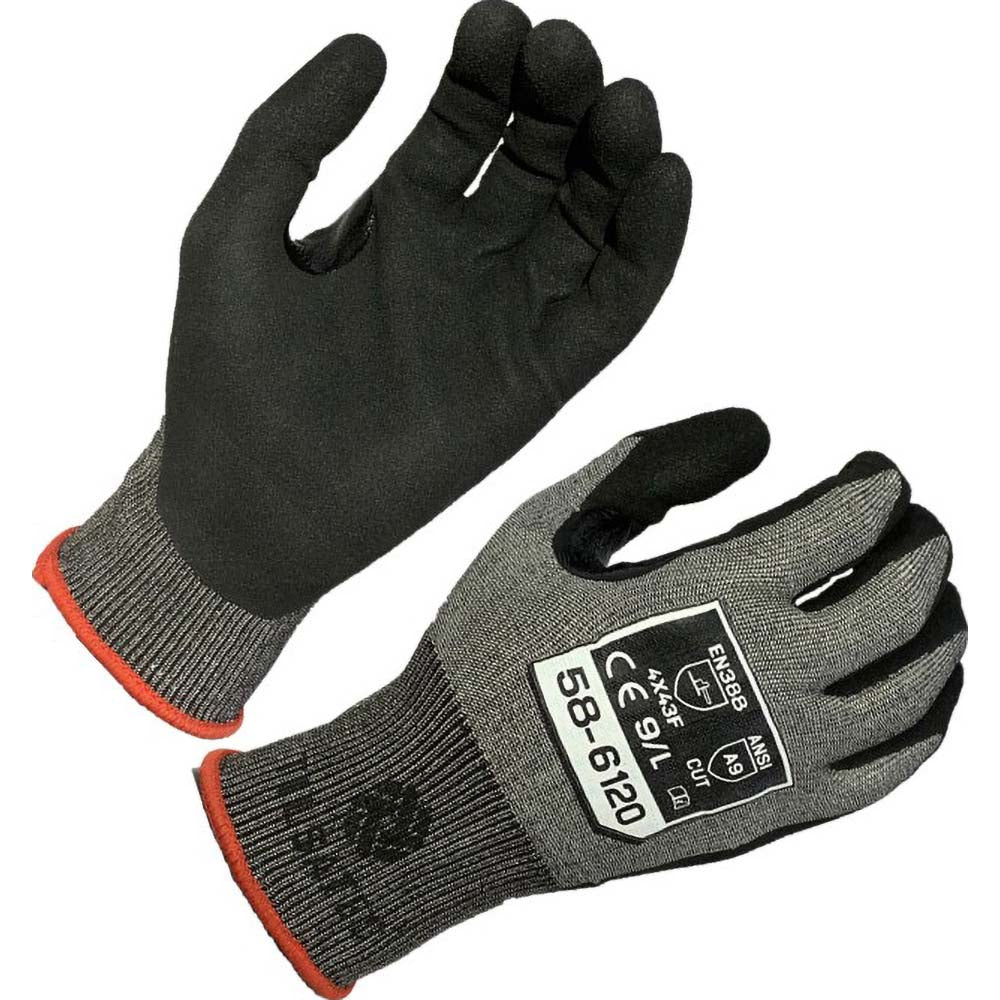 Tilsatec 58-6120-07 Cut-Resistant Gloves Size Small, ANSI Cut A9, ANSI Puncture 3, Micro-Foam Nitrile, Series 58-6120
