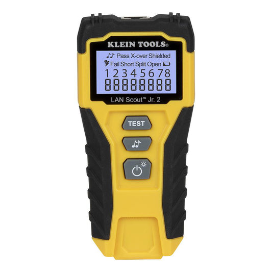 Klein Tools VDV526-200 Electrical Test Equipment Accessories Accessory Type Cable Tester  For Use With LAN SCOUT JR 2  Color Black Yellow  Includes Tester, Remote, 2 × AAA Alkaline Batteries  