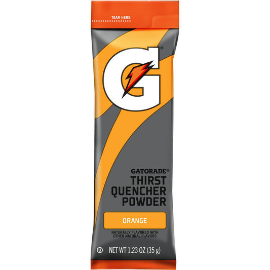 Gatorade 04701 Activity & Sport Drinks Drink Type Activity Drink  Form Powder  Container Yields (oz.) 16.90  Flavor Orange  Drink Content Features Hydration Electrolytes Single Serve  Container Type Packet