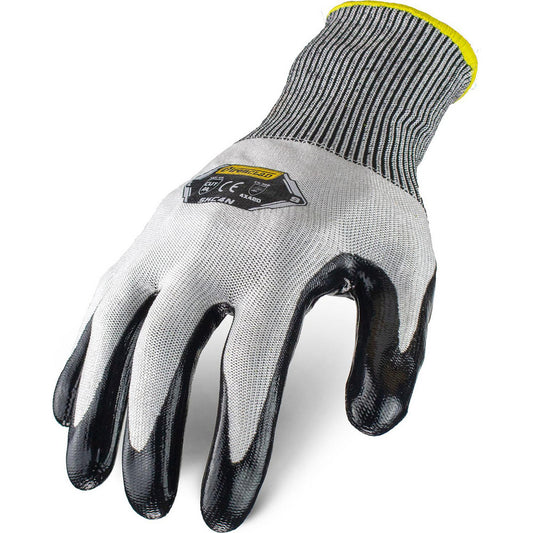 ironCLAD SKC4N-02-S Cut & Puncture-Resistant Gloves ironCLAD SKC4N, Size Small, ANSI Cut A4, ANSI Puncture 5, Nitrile, HPPE Steel Blend Knit
