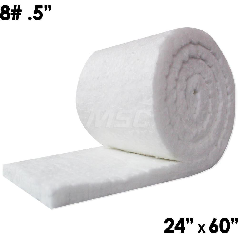 UniTherm CF8-5-24X60 Blanket Insulation Material Ceramic Fiber  Density (Lb./Cu. Ft.) 8  Shape Roll  Thickness 0.5 (Inch) Length (Inch) 60  Width (Inch) 24