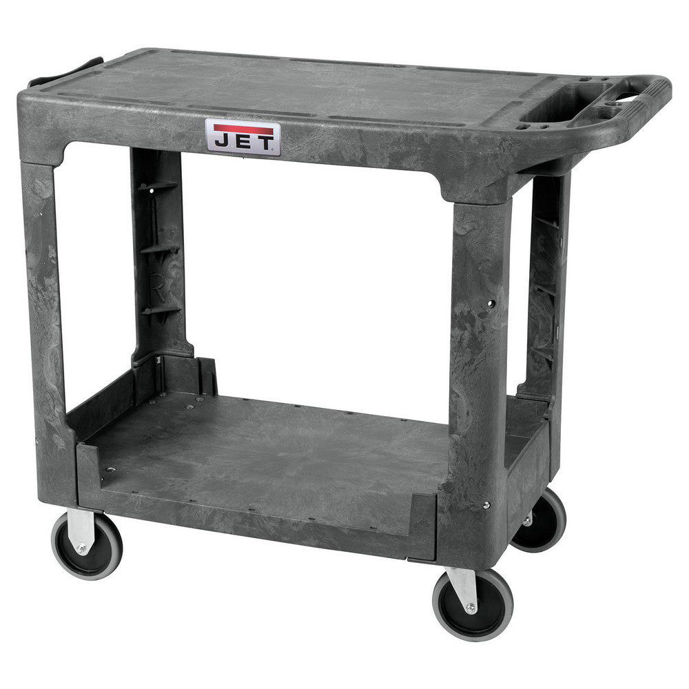 Jet 141011 Carts Cart Type Flat Top  Caster Type Swivel  Material Polypropylene  Length (Inch) 38  Width (Inch) 19  Brake Type No Brake