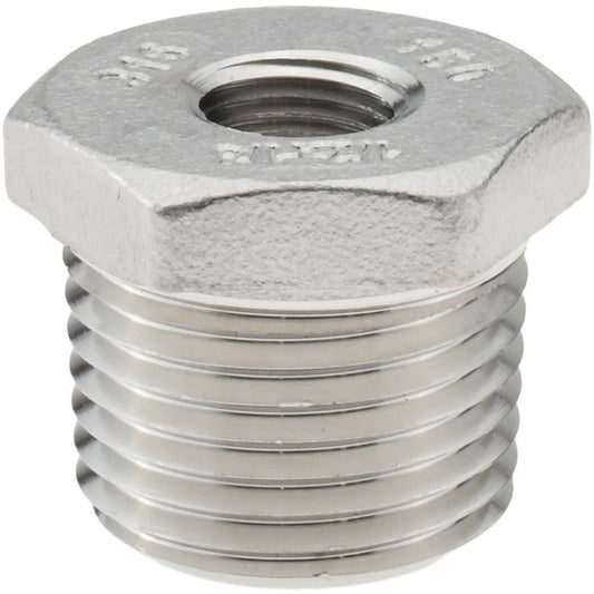 Value Collection 6HB1/2X1/8 Stainless Steel Pipe Fittings Fitting Type Hex Bushing  End Connection NPT  