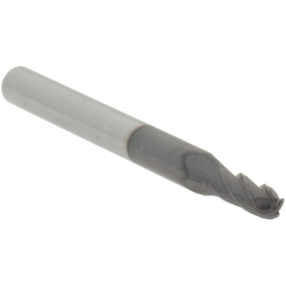 Accupro 29766490 Ball End Mill 0.094" Dia, 0.281" LOC, 4 Flute, Solid Carbide