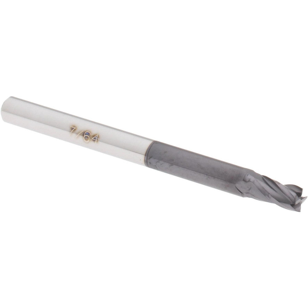 Accupro 29768165 Square End Mill 7/64" Dia, 3/16" LOC, 4 Flute, Solid Carbide