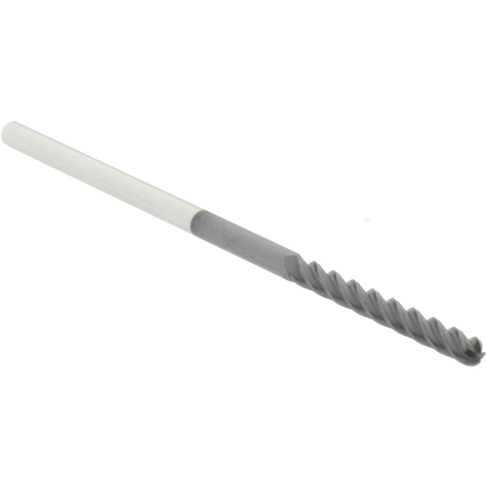 Accupro 29768579 Ball End Mill 0.125" Dia, 1" LOC, 4 Flute, Solid Carbide