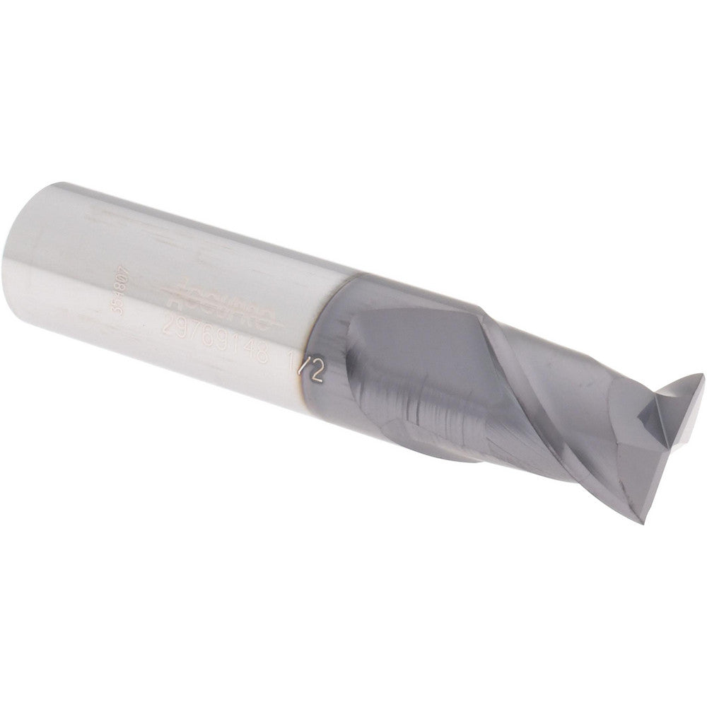 Accupro 29769148 Square End Mill 1/2" Dia, 5/8" LOC, 2 Flute, Solid Carbide