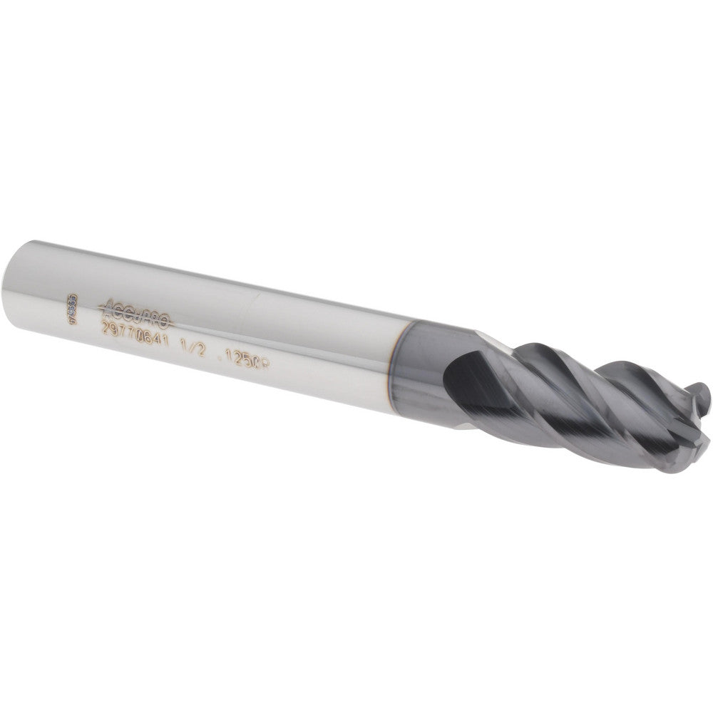 Accupro 29770641 Corner Radius End Mill 1/2" Dia, 1" LOC, Centercutting