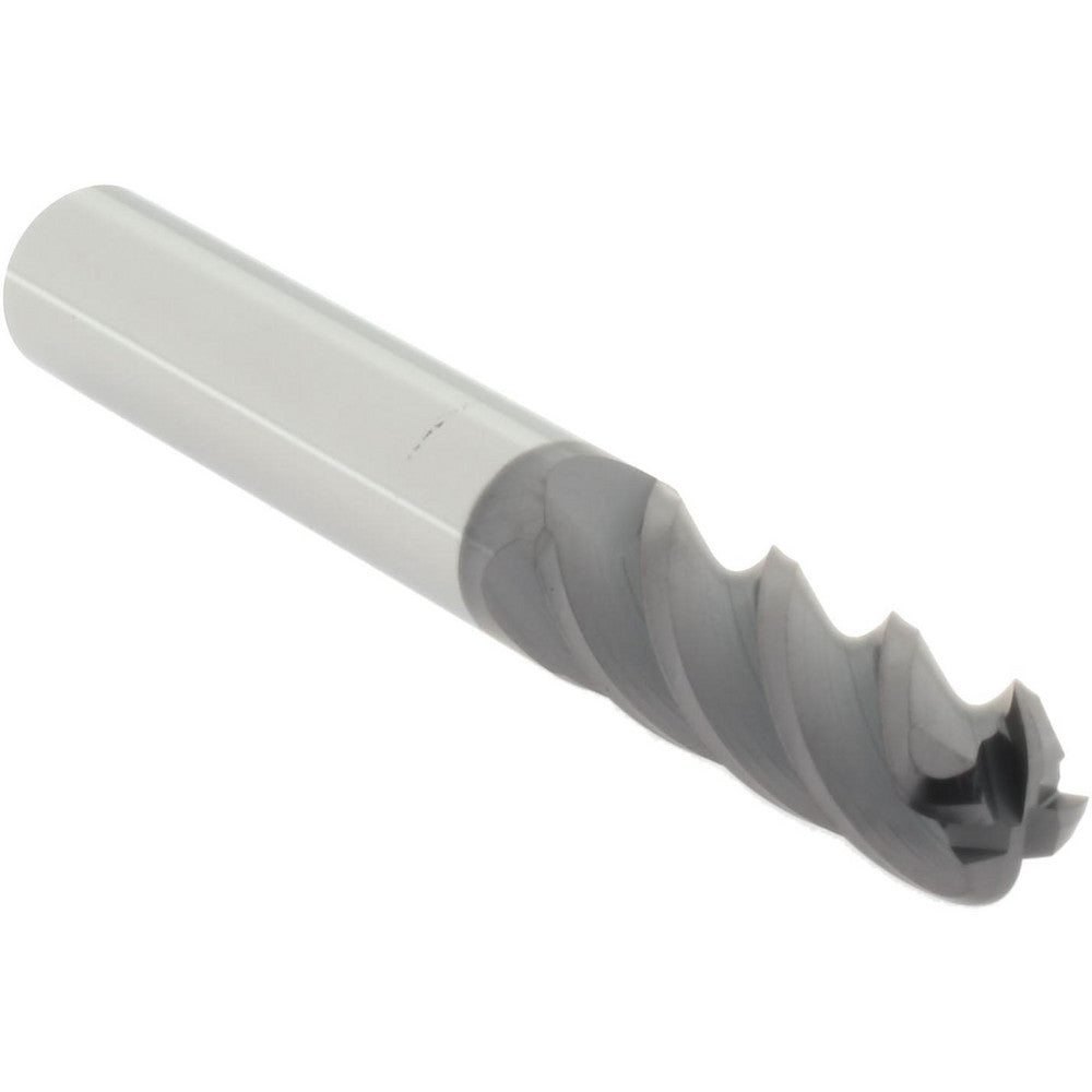 Accupro 29770716 Corner Radius End Mill 3/8" Dia, 1-1/8" LOC, 0.1250" Radius, 4 Flute, Solid Carbide